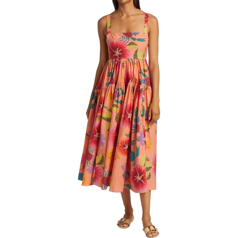 NWT FARM Rio Floral Sea Midi Dress
